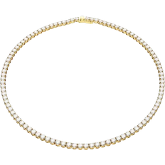 Swarovski Matrix Tennis Necklace - Gold/Transparent