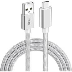 Nordic USB A-USB C - USB-kabel Kablar Nordic USBC-N1094 60W 3A 5Gbps 3.1 Gen1 USB A - USB C M-M 2m