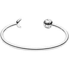 Pandora Bracelets Pandora Moon & Stars Open Bangle - Silver/Transparent