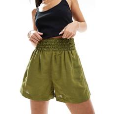 & Other Stories Shorts & Other Stories Floaty Shorts With Ruched Drop Waist Khaki Green