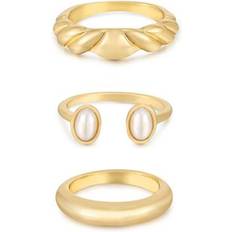 Zinc Anillos Ettika Ultimate Babe 18K Gold Plated Ring Set