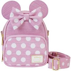 Guld Skolväskor Loungefly Disney Ryggsäck Mini Minnie Straw Convertible