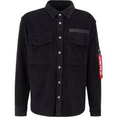 Alpha Industries Uomo Camicie Alpha Industries Camicia Manica Lunga Uomo Cord Overshirt - Gris