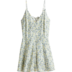 Ausgestellte Kleider - M H&M A-Line Strap Dress - White/Floral