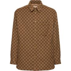 Gucci Vêtements d'extérieur Gucci Veste En Flanelle De Laine Brossée Gg