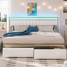 Built-in Storages - King Bed Frames Mercer41 Omartin King