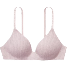 Victoria's Secret The T-shirt Lightly Lined Pointelle Wireless Bra - Pale Plum