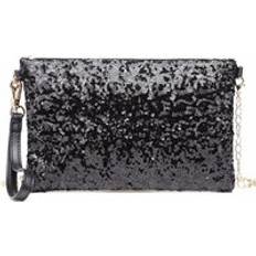 Sequins Clutch Evening Bag In 5 Colour Options Black Wowcher