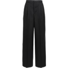 Pants Ami Paris Front Pleats Pantaloni Nero-Donna Black 34FR