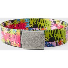 Kangas - Mies Vyöt boohooMAN Graffiti Print Belt - Black