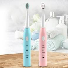 Electric Toothbrushes & Irrigators Frogued Sold by: Xinwanna Co.Ltd, Waterproof Head Replaceable Rechargeable Automatic Electric Toothbrush White Pink