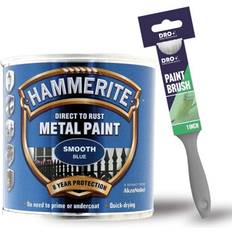 Hammerite Blue Paint Hammerite Hammerite Smooth 250Ml With Brush Metal Paint Blue