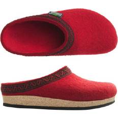 Lila Holzschuhe Stegmann, Unisex, Hausschuhe, Filz Clogs, Rot