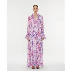 ROTATE Birger Christensen Chiffon Maxi Flowy Dress Dam Klänningar
