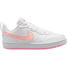 Faux Leather Sport Shoes Nike Court Borough Low Recraft GS - White/Pinksicle/Arctic Orange