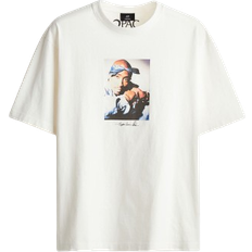 H&M Men Tops H&M Loose Fit Printed T-shirt - White