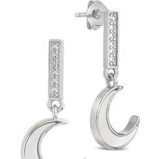 Moonstone Earrings Sterling Forever Valeria Drop Studs, Silver One Size