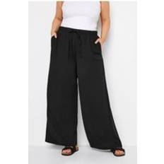 Yours Twill Wide Leg Black