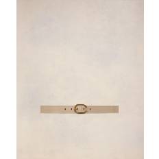 Ami Paris Belts Ami Paris Oval Buckle Belt 25 Mm Neutrals -