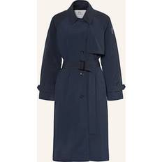 Woolrich Ytterkläder Woolrich Woman Trench Coat in Urban Touch Fabric with Belted Waist Blue