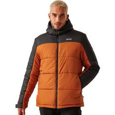 Men - Orange Jackets Regatta Men's Water-repellent Nevado Vii Insulated Padded Jacket Burnt Copper Ash Orange