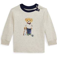 Natur Överdelar Barnkläder Polo Ralph Lauren Baby Oatmeal Heather Bear Bluse mdr