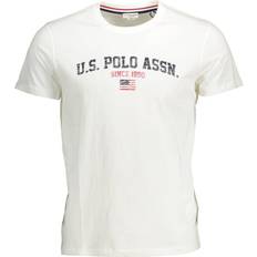 U.S. Polo Assn. Tops U.S. Polo Assn. Print Crew Neck Cotton Tee White