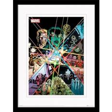 Glass Framed Art Marvel Guardians of the Galaxy, Wanddeko, Gerahmter Kunstdruck Power Of The Infinity Stones Bild