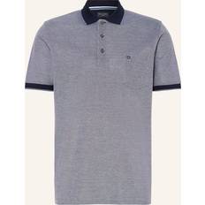 Olymp Poloshirts Olymp Herren Polo-Shirt blau Baumwoll-Piqué