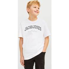 XXL T-shirts Barnkläder Jack & Jones T-shirt JjeCaleb White år 128 T-shirt