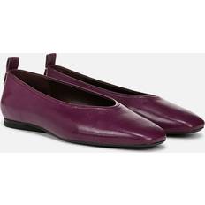 Low Shoes Naturalizer 27 EDIT Carla Flat Ballet Flats, Deep Plum Purple Leather, 11.0W Slip-On Fit, Rubber Outsole