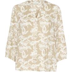 3XL Blouses Kaffe Bluse Claire - Beigemeliert