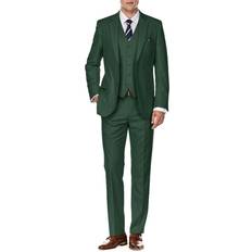 Green Suits Braveman Premium Slim Fit 3-Piece Suit in Hunter Green Regular 38 Regular