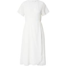 White - Wrap Dress Dresses Vila Short Sleeved Midi Dress