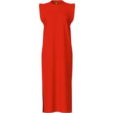 Rosso Vestiti Pieces Pcchilli Summer Sl Ankle Dress 4703001 Poppy Red rød