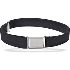 Black Belts Children's Clothing Overstock HOLD EM Kids Belts for Boys Silver Square Buckle Black