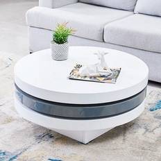 Furniture In Fashion in Fashion Triplo Round High Gloss Rotating Coffee Table