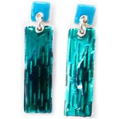 Noa [R3174] Designer earrings 'Coloring' turquoise 32x8 mm