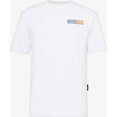 Hood T-shirts Hoodrich Mens White Graffiti Logo-embroidered Cotton-jersey T-shirt WHITE