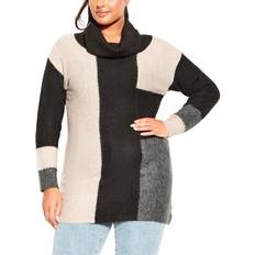 Avenue Sweaters Avenue JUMPER COLORBLK COWL Black 20