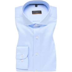 Eterna SLIM FIT Performance Shirt in hellblau strukturiert