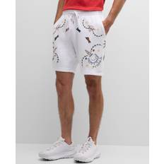 Pants & Shorts ICECREAM Men's Starry Embroidered Drawstring Shorts WHITE 2X-Large