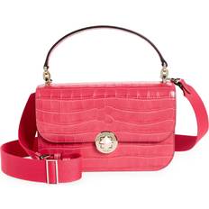 Kate Spade Kate Spade New York croc embossed leather top handle satchel in Festive Pink One Size