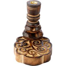 Metal Candles & Accessories Puckator Mango Wood Backflow Incense Burner Happy Candle & Accessory