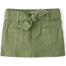 Girls - Green Skirts The Children's Place Girls Patch Pocket Skirt Green Cotton/Spandex