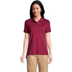 Leather - Women Shirts Lands' End Women's School Uniform Classic Short Sleeve Interlock Polo Top