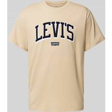 Levi's Tops Levi's Levi's T-Shirt mit Label-Print Modell 'RELAXED BABY TAB' in Beige, Größe