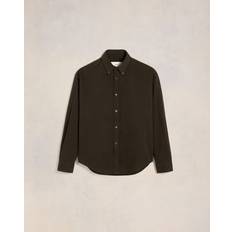 Ami Paris Shirts Ami Paris de Coeur Boxy Fit Shirt Brown for Men