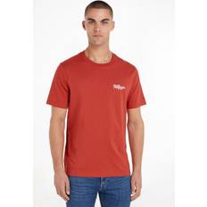 Tommy Hilfiger Herre T-skjorter Tommy Hilfiger Logo T-Shirt, Terra Red