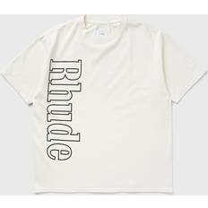 Rhude SIDE LOGO TEE men Shortsleeves white in size:XXL